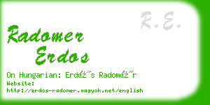radomer erdos business card